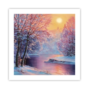 Affiche - Poster - Couleurs d'hiver - 50x50 cm