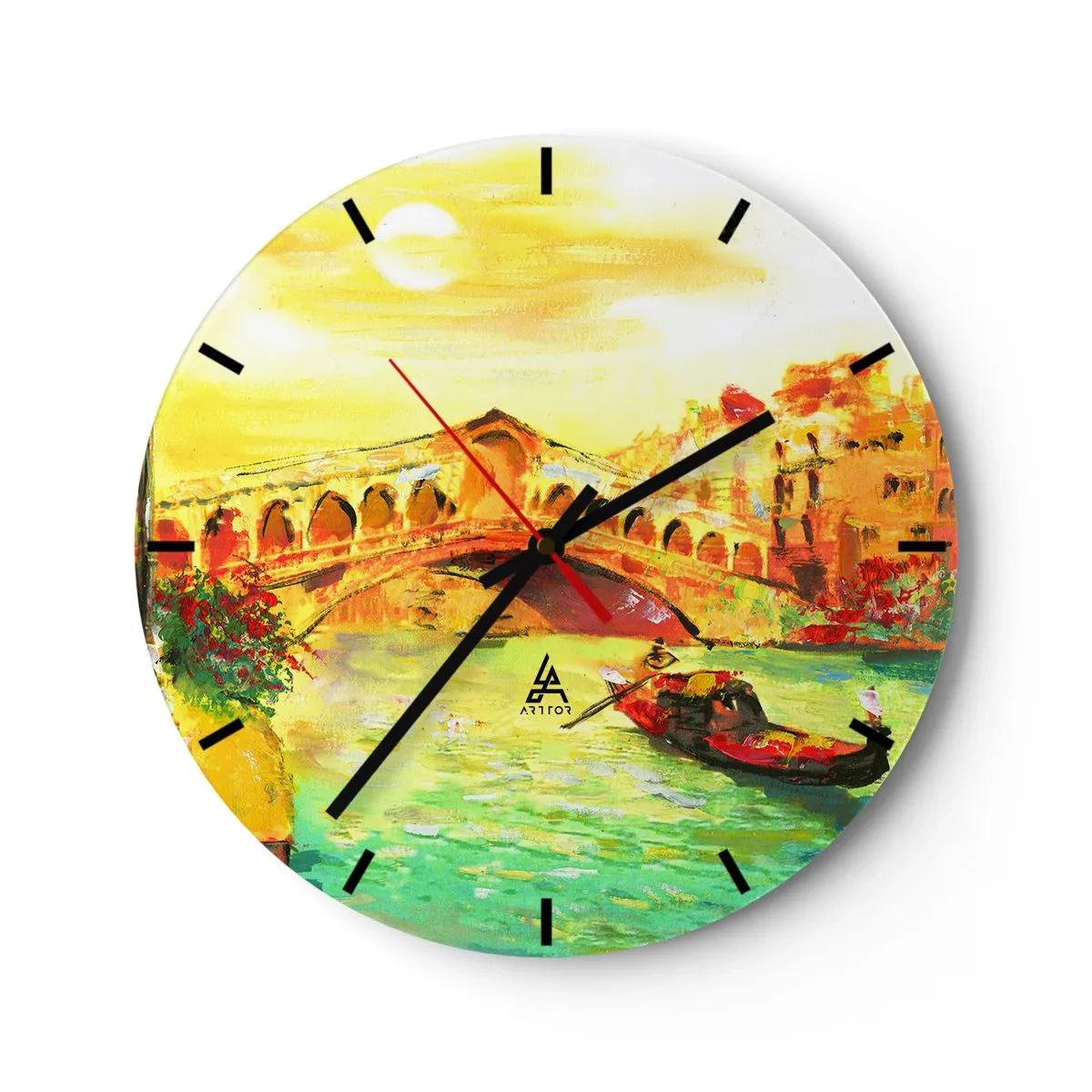 Horloge murale - Pendule murale - Un pèlerinage d'amoureux - 40x40 cm