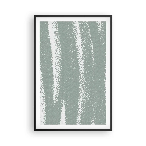 Affiche dans un cadre noir - Poster - Abstraction dans un climat hivernal - 61x91 cm