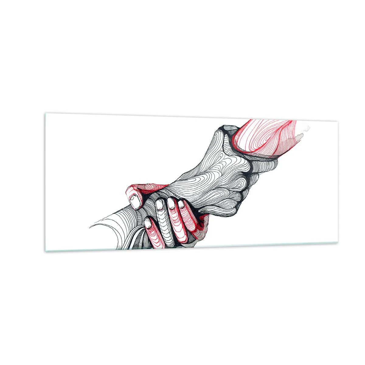 Impression sur verre - Image sur verre - Vous êtes entre de bonnes mains - 100x40 cm