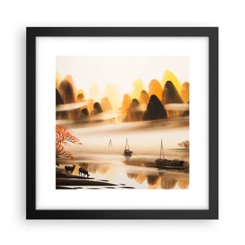 Affiche dans un cadre noir - Poster - Plus loin que l'Extrême-Orient - 30x30 cm