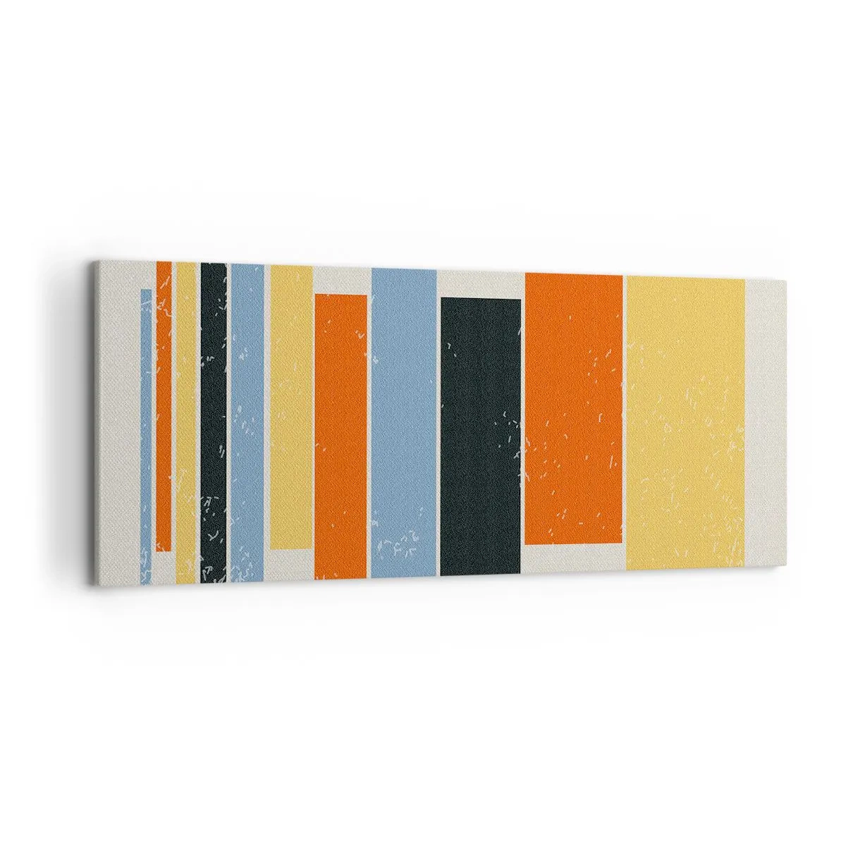 Impression sur toile - Image sur toile - Des rectangles colorés dans un arrangement moderne - 120x50cm - Notation musicale - Décoration murale moderne pour le salon et la chambre ARTTOR