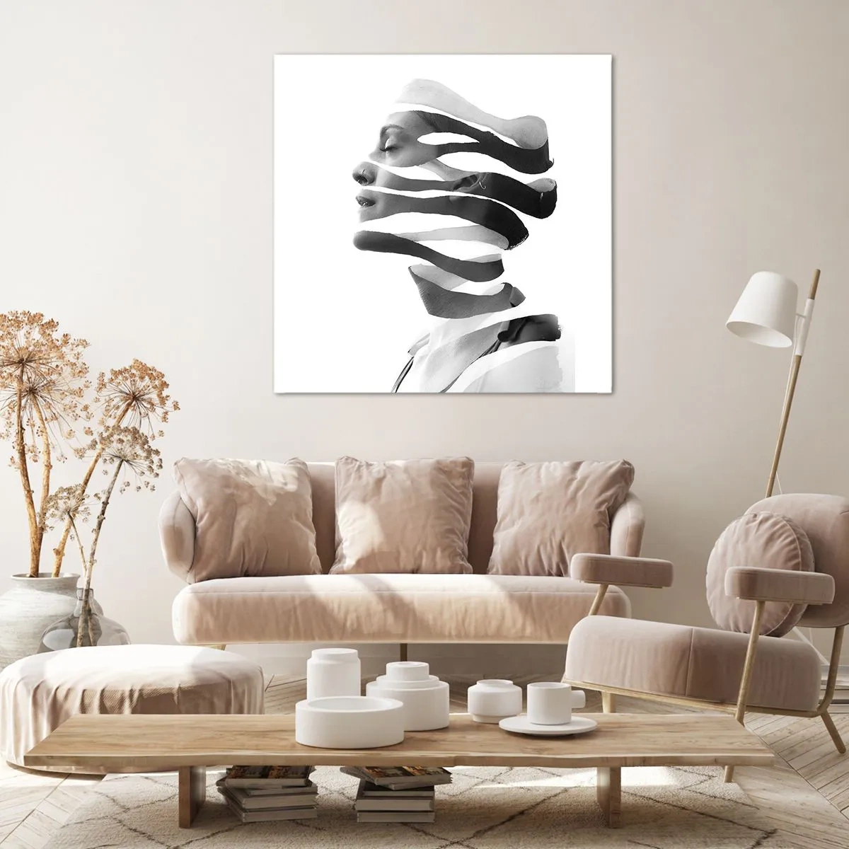 Impression sur toile - Image sur toile - Portrait surréaliste - 60x60 cm