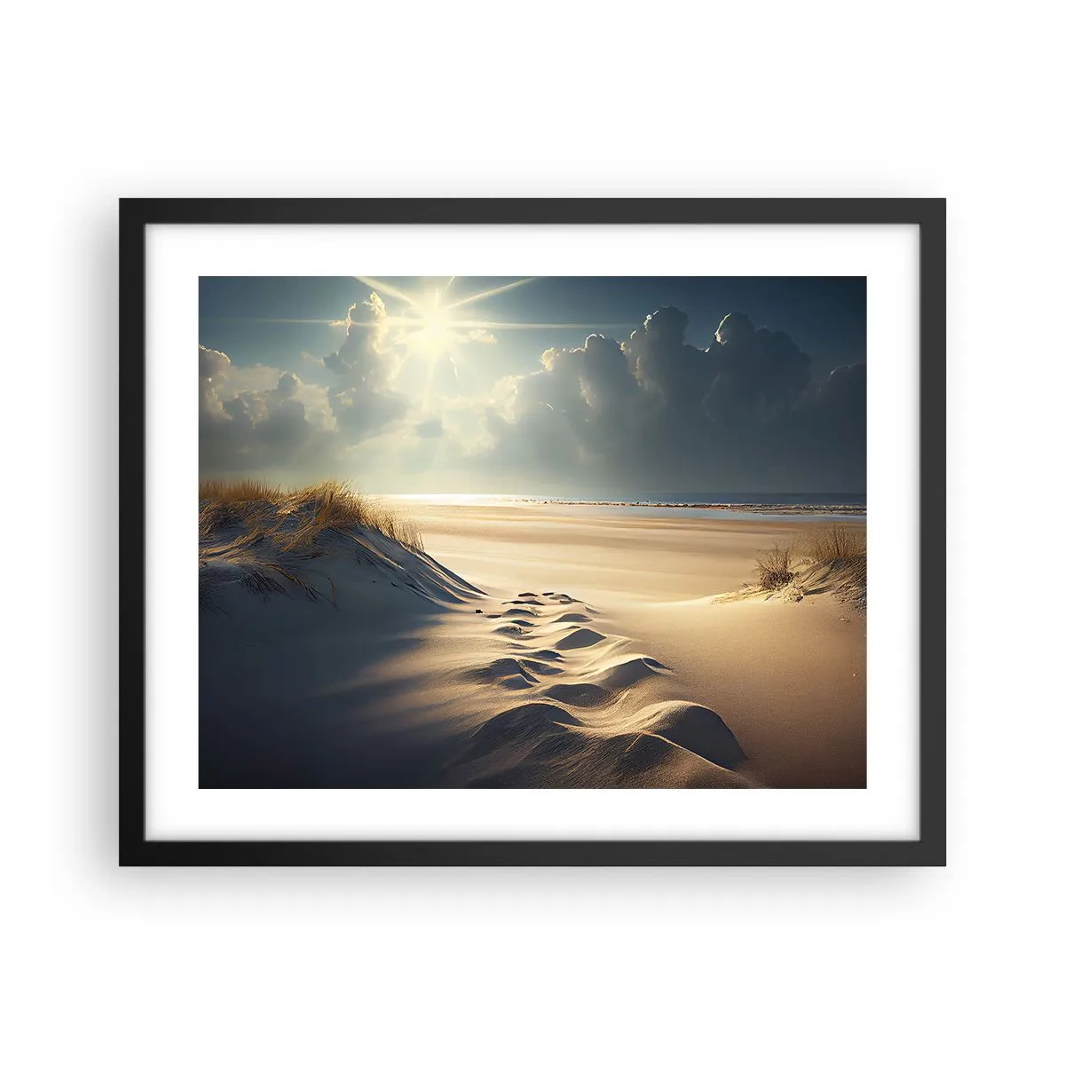 Affiche dans un cadre noir - Poster - Un paysage apaisant - 50x40 cm