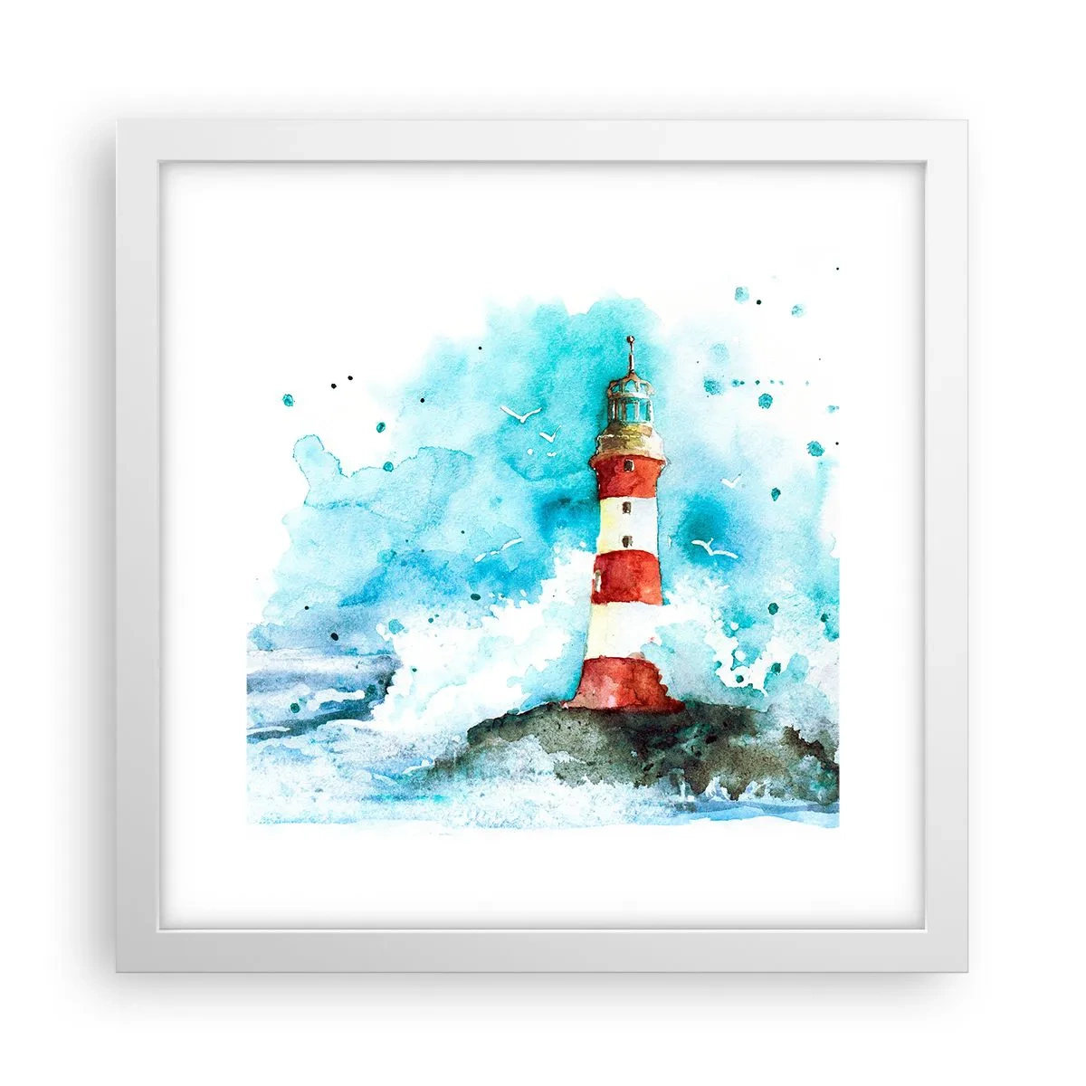 Affiche dans un cadre blanc - Poster - Unité des éléments - 30x30 cm