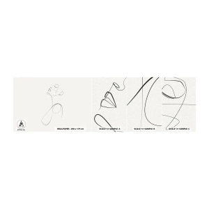 Échantillon de Papier Peint Autocollant Deluxe Sticker - En boucle dans les rêves - Femme, Graphique, Morceau - 100x30 cm