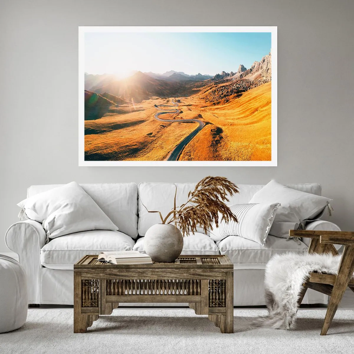 Affiche - Poster - Dans une vallée dorée - 50x40 cm