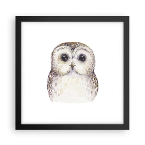 Affiche dans un cadre noir - Poster - Regarde-moi dans les yeux - 30x30 cm