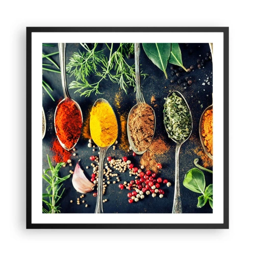 Affiche dans un cadre noir - Poster - Magie culinaire - 60x60 cm