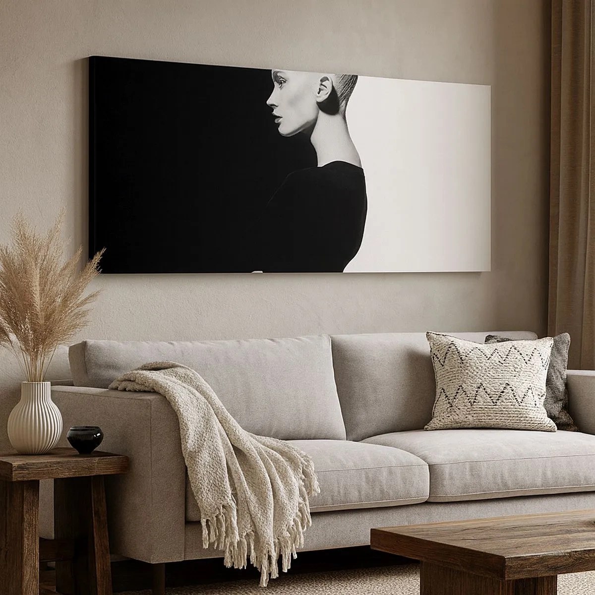 Impression sur toile - Image sur toile - Tout simplement une femme - 100x40 cm