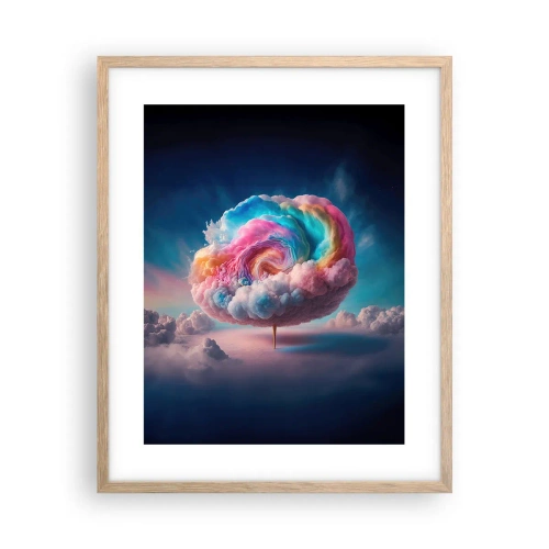 Affiche dans un chêne clair - Poster - Le rêve d'un parc d'attractions - 40x50 cm