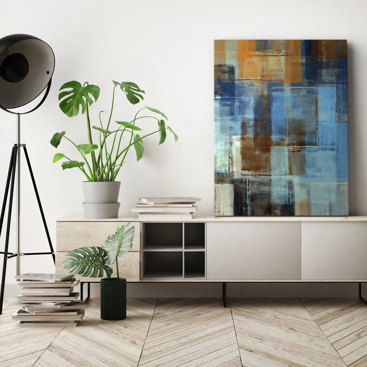 Impression sur toile - Image sur toile - A travers le voile bleu - 55x100 cm