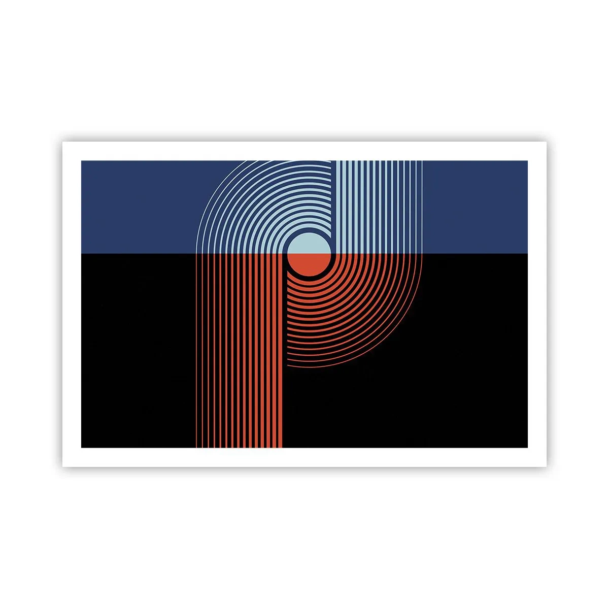 Affiche - Poster - Dans une étreinte géométrique - 91x61 cm
