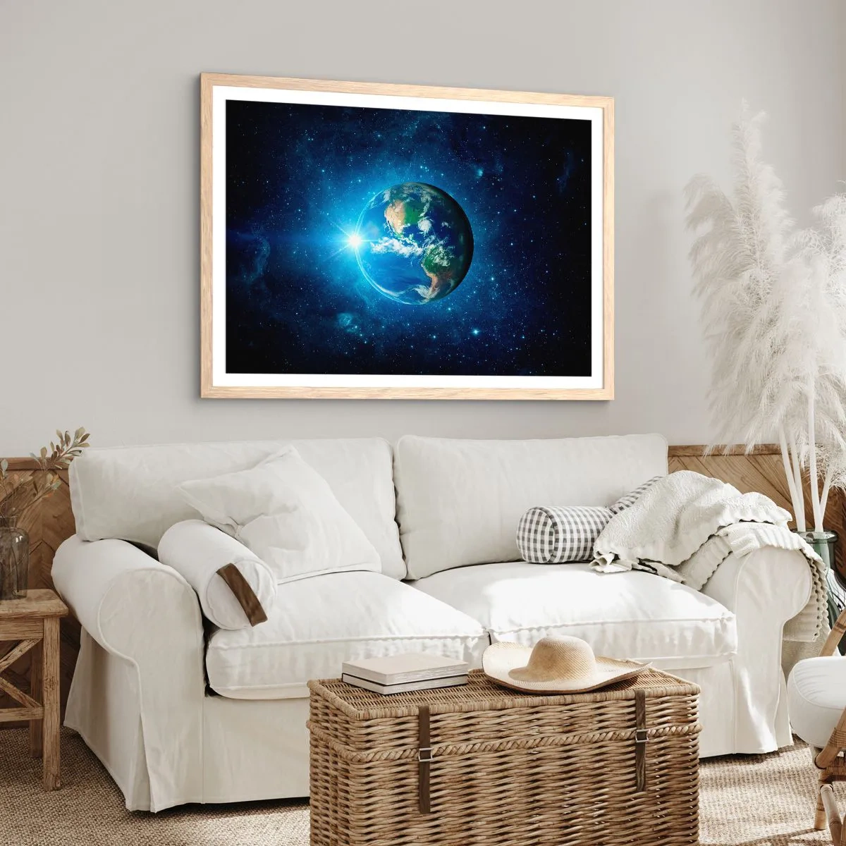 Affiche dans un chêne clair - Poster - Nous sommes au paradis - 100x70 cm