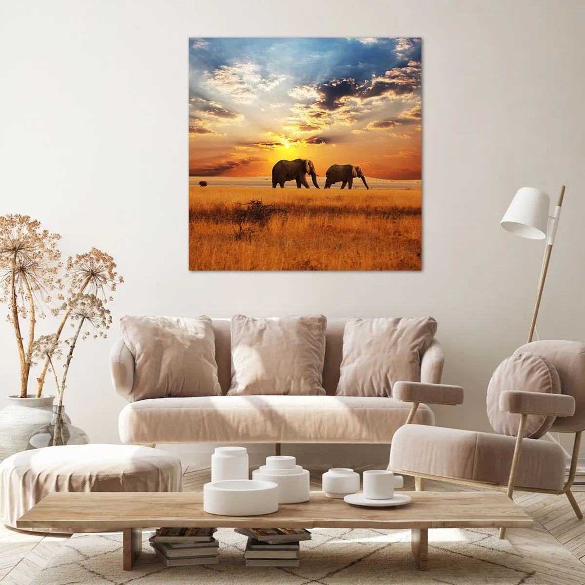 Impression sur toile - Image sur toile - Déambulation familliale - 40x40 cm