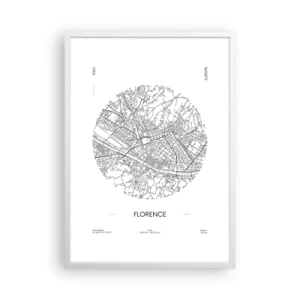 Affiche dans un cadre blanc - Poster - Anatomie de Florence - 50x70 cm