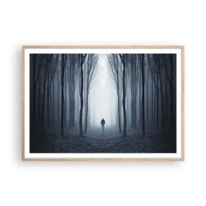 Affiche dans un chêne clair - Poster - Tout est simple et clair - 100x70 cm