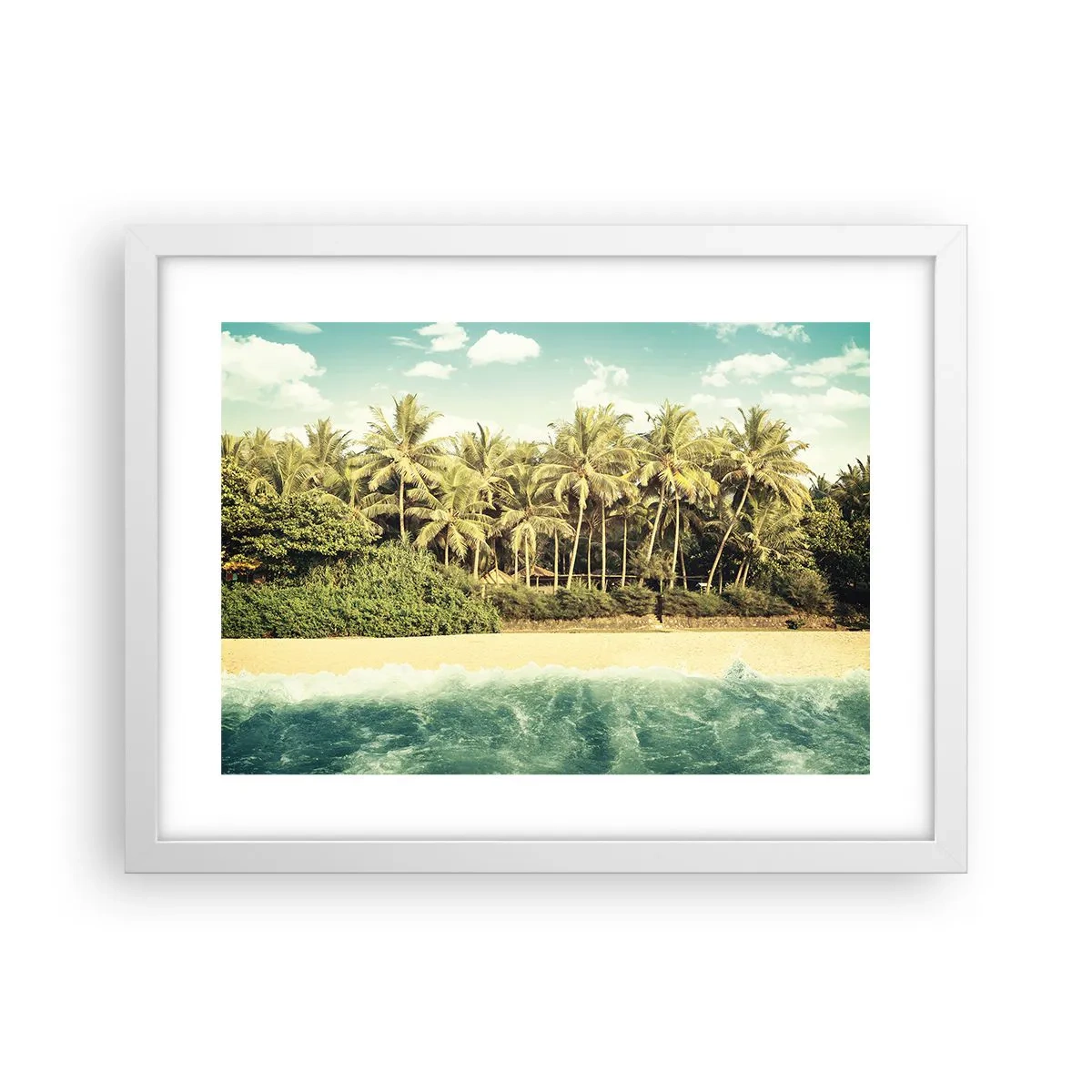 Affiche dans un cadre blanc - Poster - Peut-être ici? - 40x30 cm