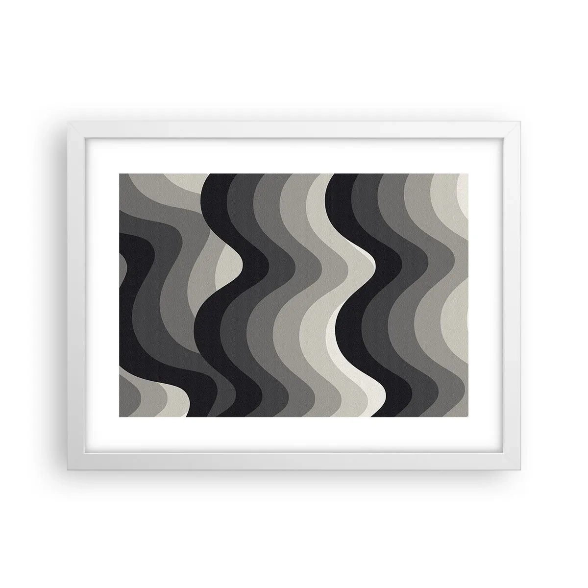 Affiche dans un cadre blanc - Poster - Vague après vague - 40x30 cm