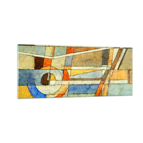 Impression sur verre - Image sur verre - Cubisme sur le chantier - 100x40 cm