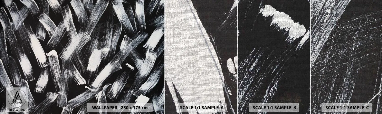 Échantillon de Papier Peint Premium Canvas - L'abstraction dans l'esprit industriel - Morceau, Moderne, Brossage - 100x30 cm