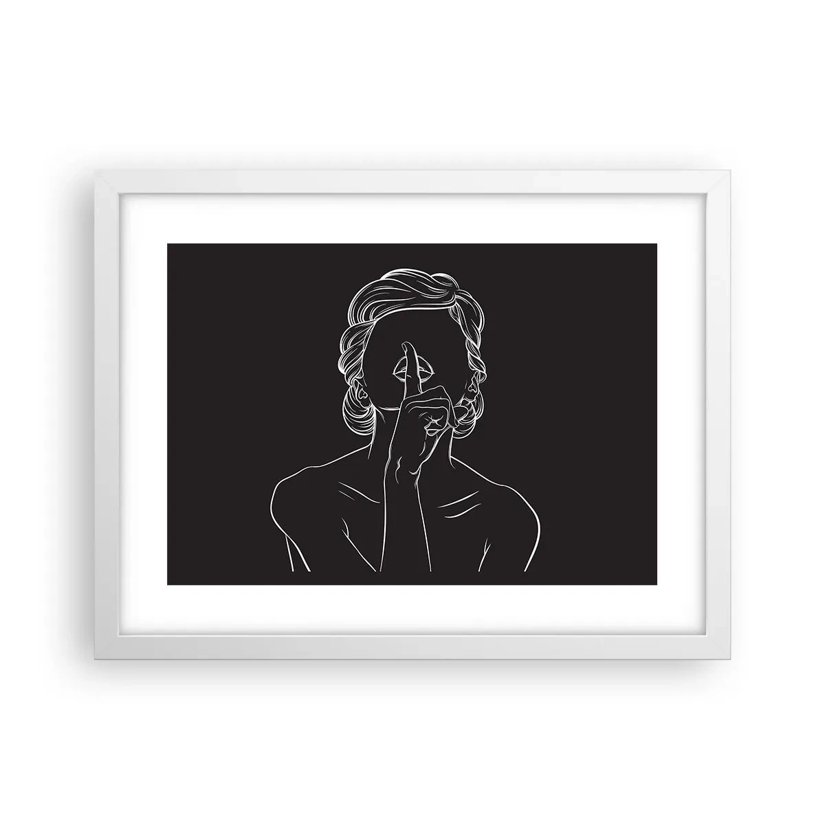 Affiche dans un cadre blanc - Poster - La beauté s'épanouit en silence - 40x30 cm