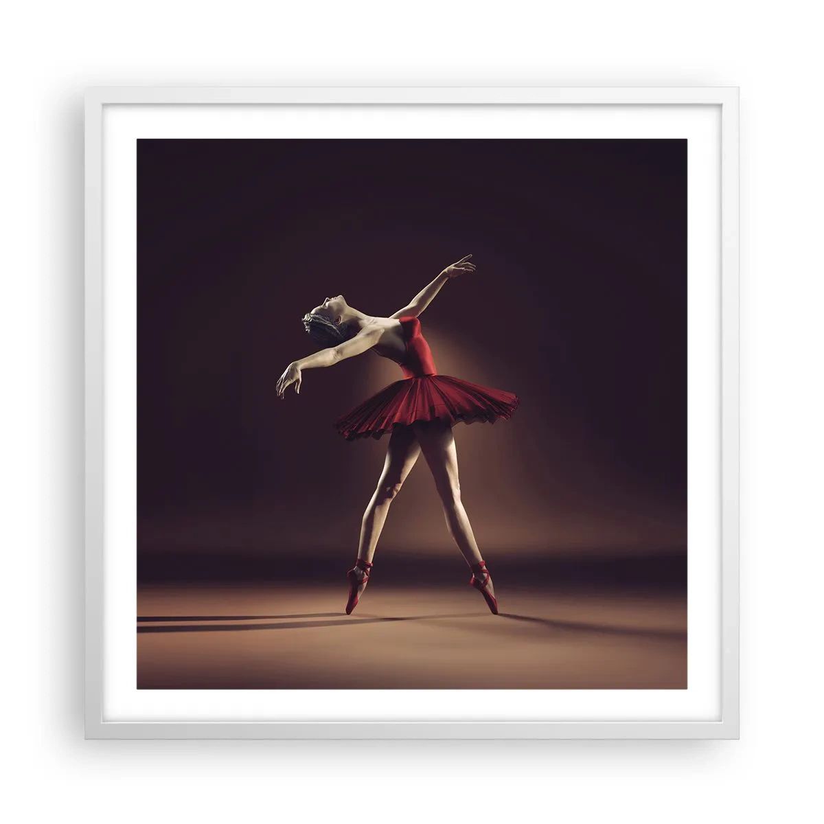Affiche dans un cadre blanc - Poster - Une danseuse étoile - 60x60 cm