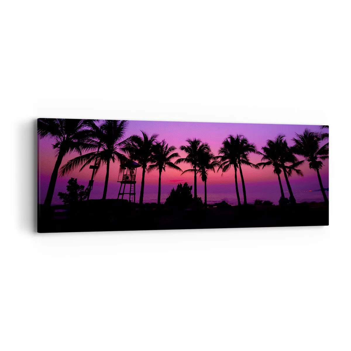 Impression sur toile - Image sur toile - Soirée sous les palmiers - 90x30 cm