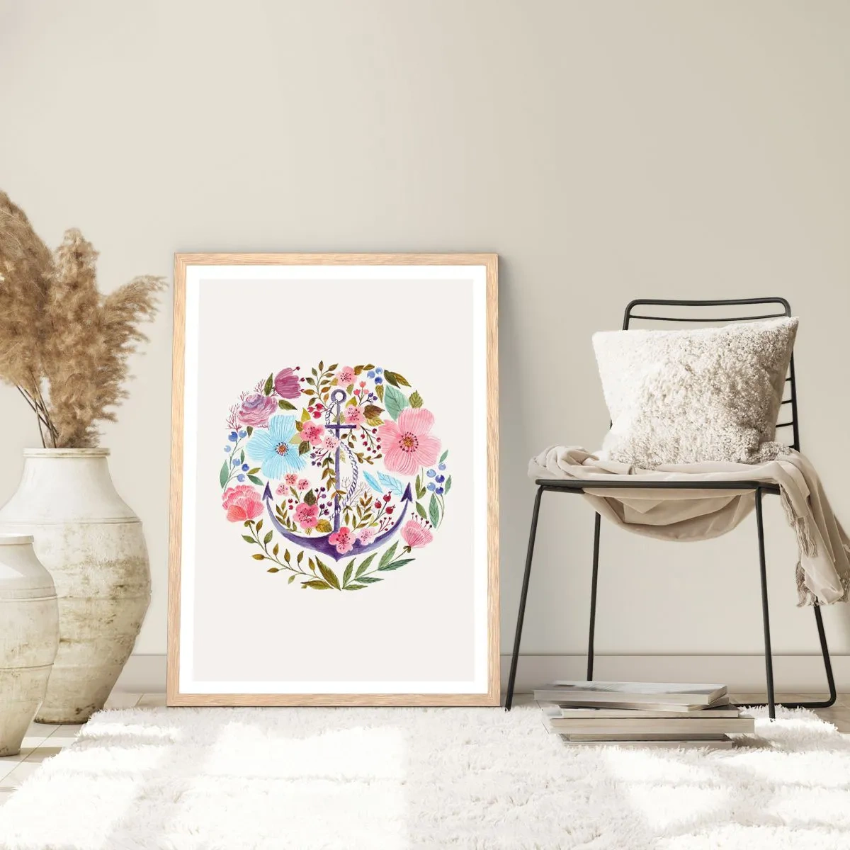 Affiche dans un chêne clair - Poster - Le beau rêve du marin - 30x40 cm