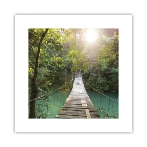 Affiche - Poster - De l'eau azur à la forêt azur - 30x30 cm