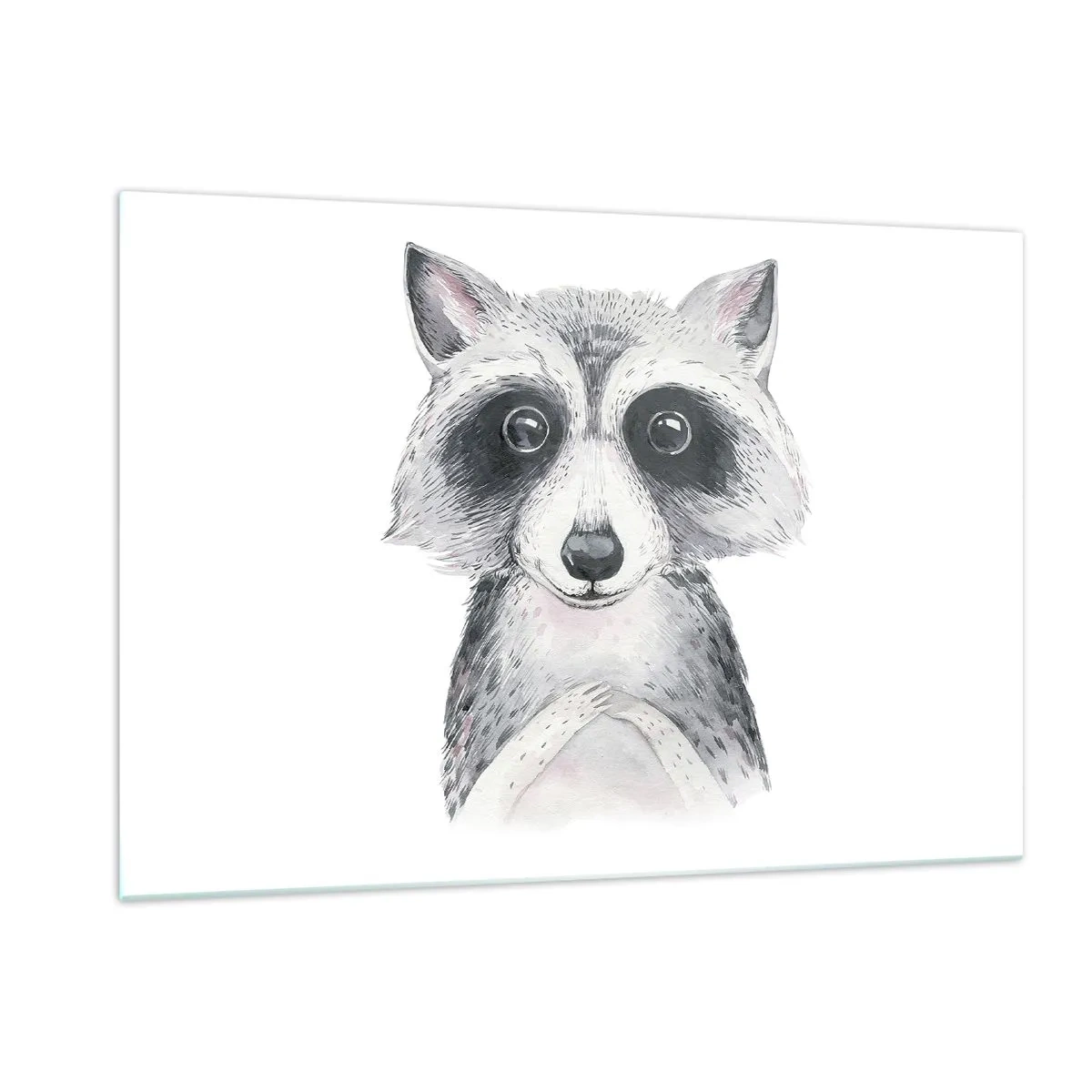 Impression sur verre - Image sur verre - Portrait d'un chien viverrin en noir et blanc - 120x80cm - Un moment pour s'émouvoir - Décoration murale moderne pour le salon et la chambre ARTTOR