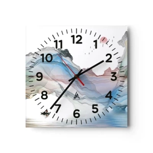 Horloge murale - Pendule murale - Vers les montagnes de cristal - 40x40 cm
