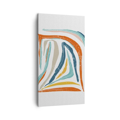 Impression sur toile - Image sur toile - Abstraction avec un sourire amical - 45x80 cm