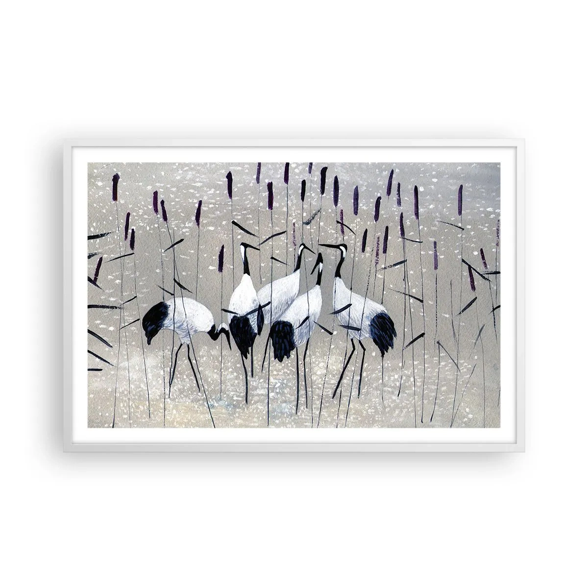 Affiche dans un cadre blanc - Poster - Parmi les siens - 91x61 cm