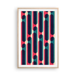 Affiche dans un chêne clair - Poster - En profondeur et sur l'avant - 61x91 cm