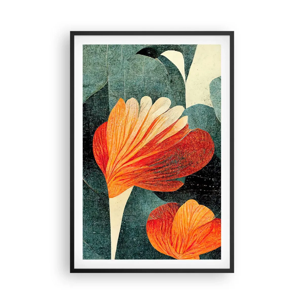 Affiche dans un cadre noir - Poster - La chaleur des tropiques et la fraîcheur de la verdure - 61x91 cm