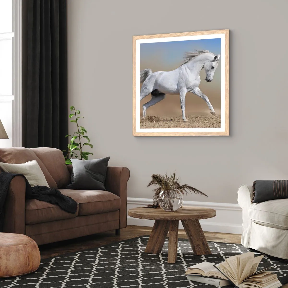 Affiche dans un chêne clair - Poster - Le plus beau conte de fées arabe - 30x30 cm