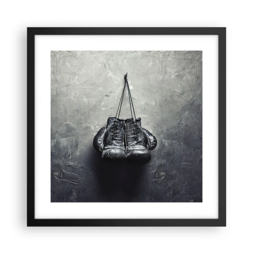 Affiche dans un cadre noir - Poster - Un temps pour se battre et un temps pour la paix - 40x40 cm