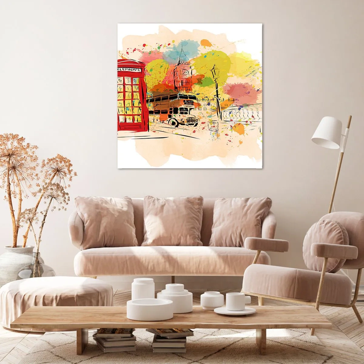 Impression sur toile - Image sur toile - La ville de la variété - 60x60 cm