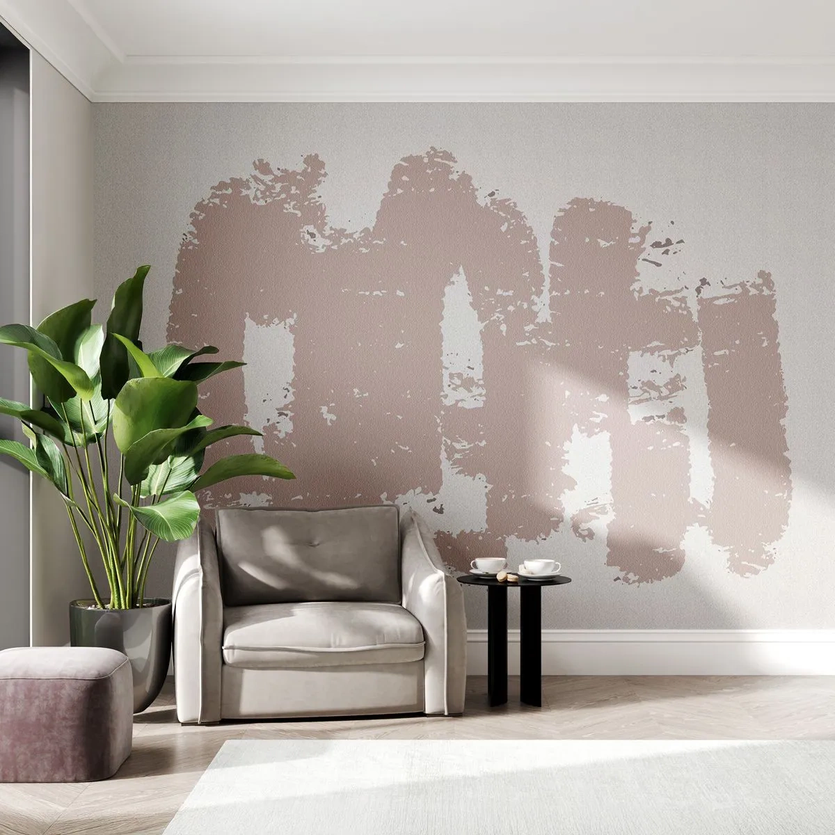 Papier Peint Photo Premium Canvas - Abstraction en rose tendre - Abstraction, Vide, Minimalisme - 250x175 cm