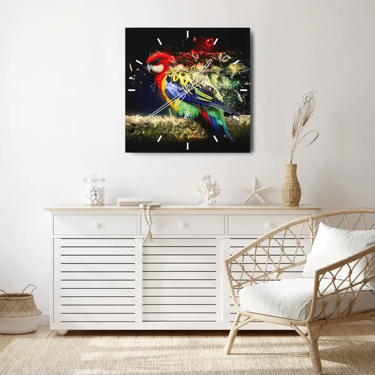 Horloge murale - Pendule murale - Messager d'éclat - 40x40 cm