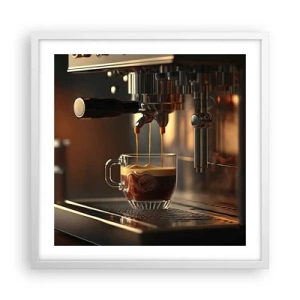 Affiche dans un cadre blanc - Poster - Un mélange sensuel - 50x50 cm