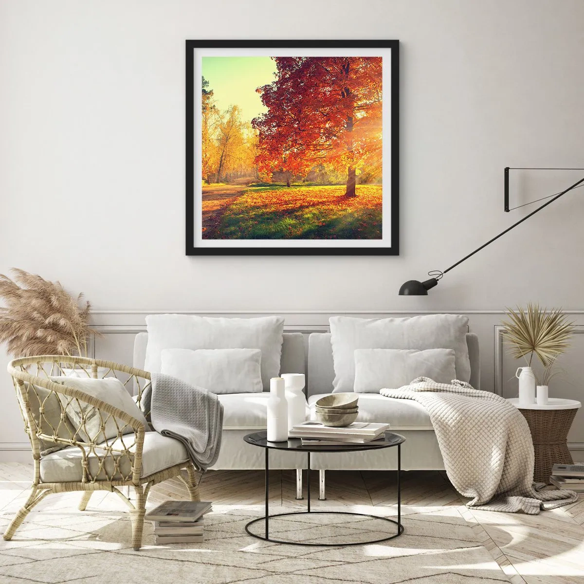 Affiche dans un cadre noir - Poster - Le roux est beau - 40x40 cm