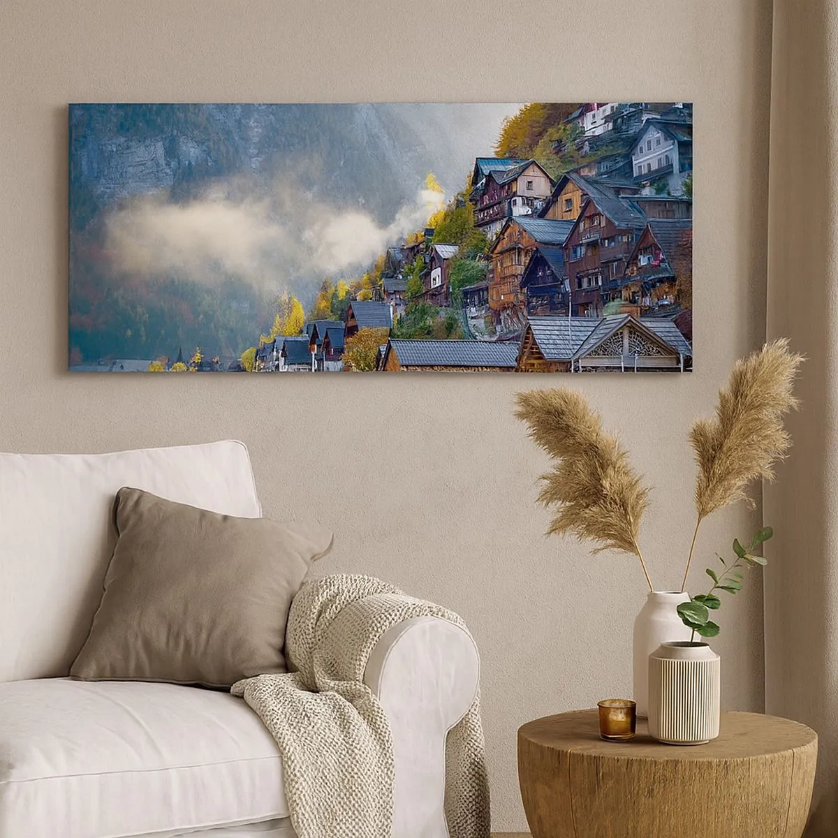 Impression sur toile - Image sur toile - Ambiance alpine - 100x40 cm