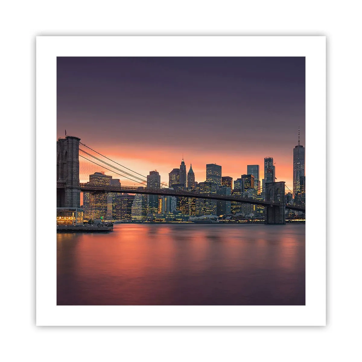 Affiche - Poster - Immergé dans le silence lilas - 50x50 cm