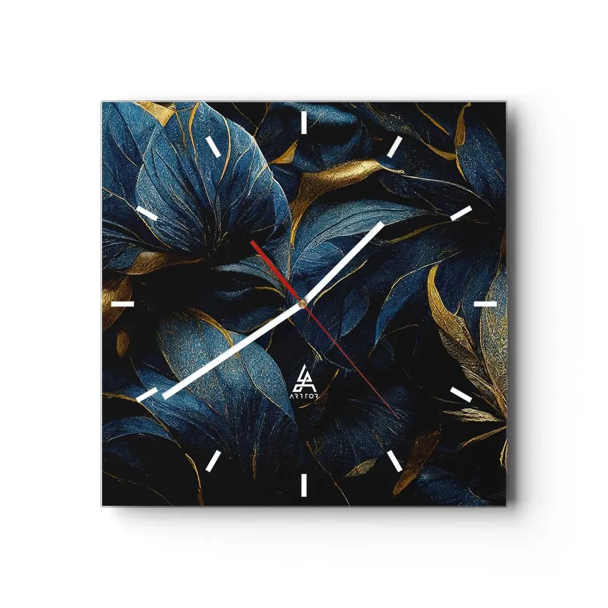 Horloge murale - Pendule murale - Des dessous dorés - 40x40 cm