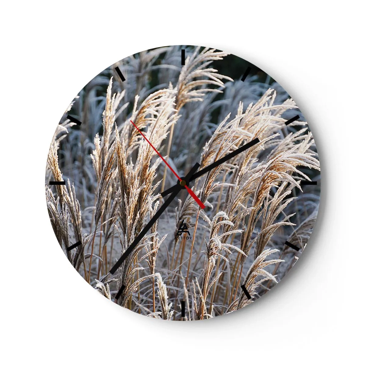 Horloge murale - Pendule murale - Habillé de givre - 40x40 cm