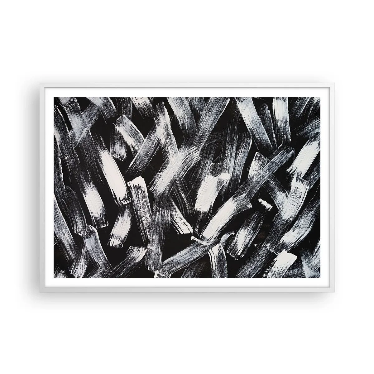 Affiche dans un cadre blanc - Poster - L'abstraction dans l'esprit industriel - 100x70 cm