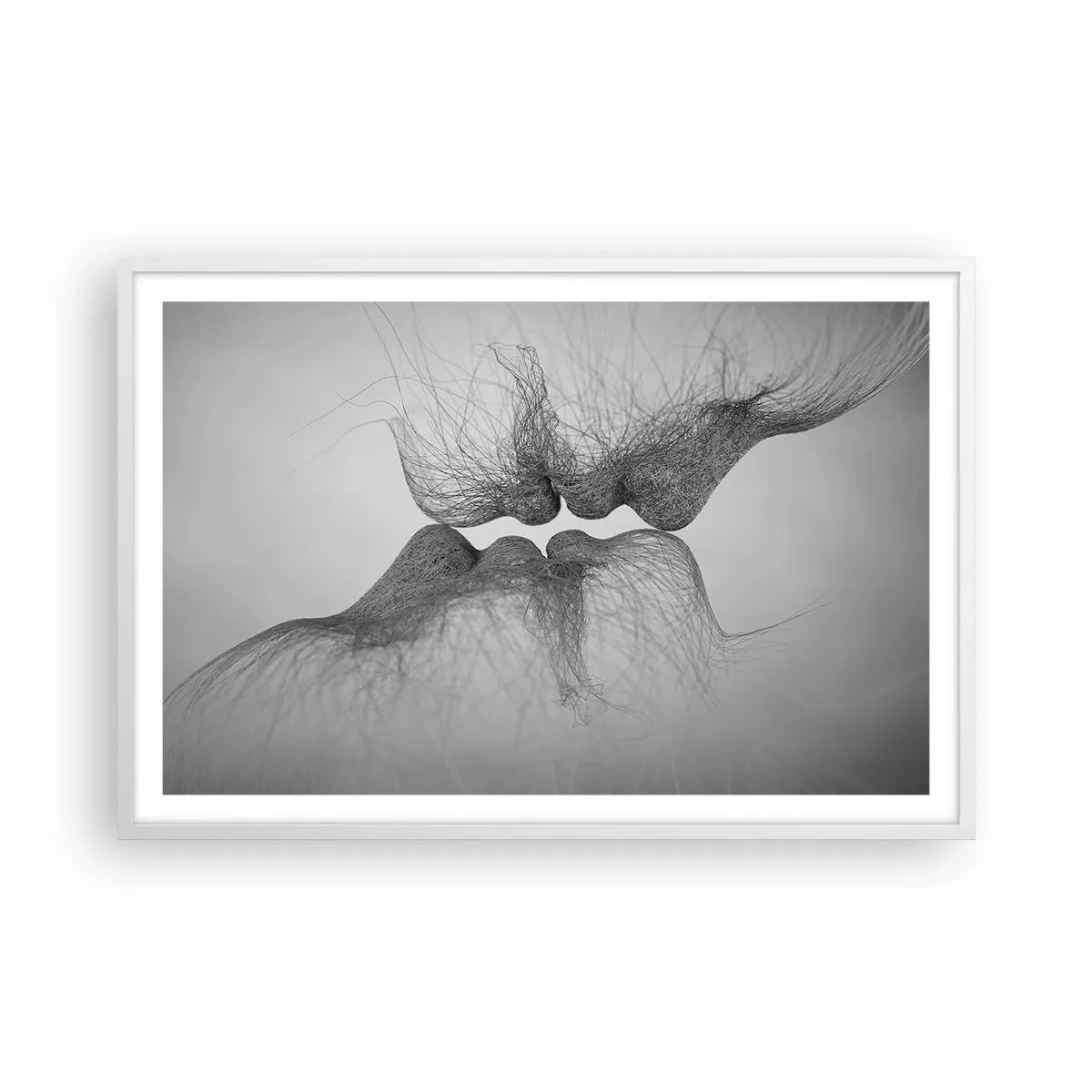 Affiche dans un cadre blanc - Poster - La bise du vent - 91x61 cm