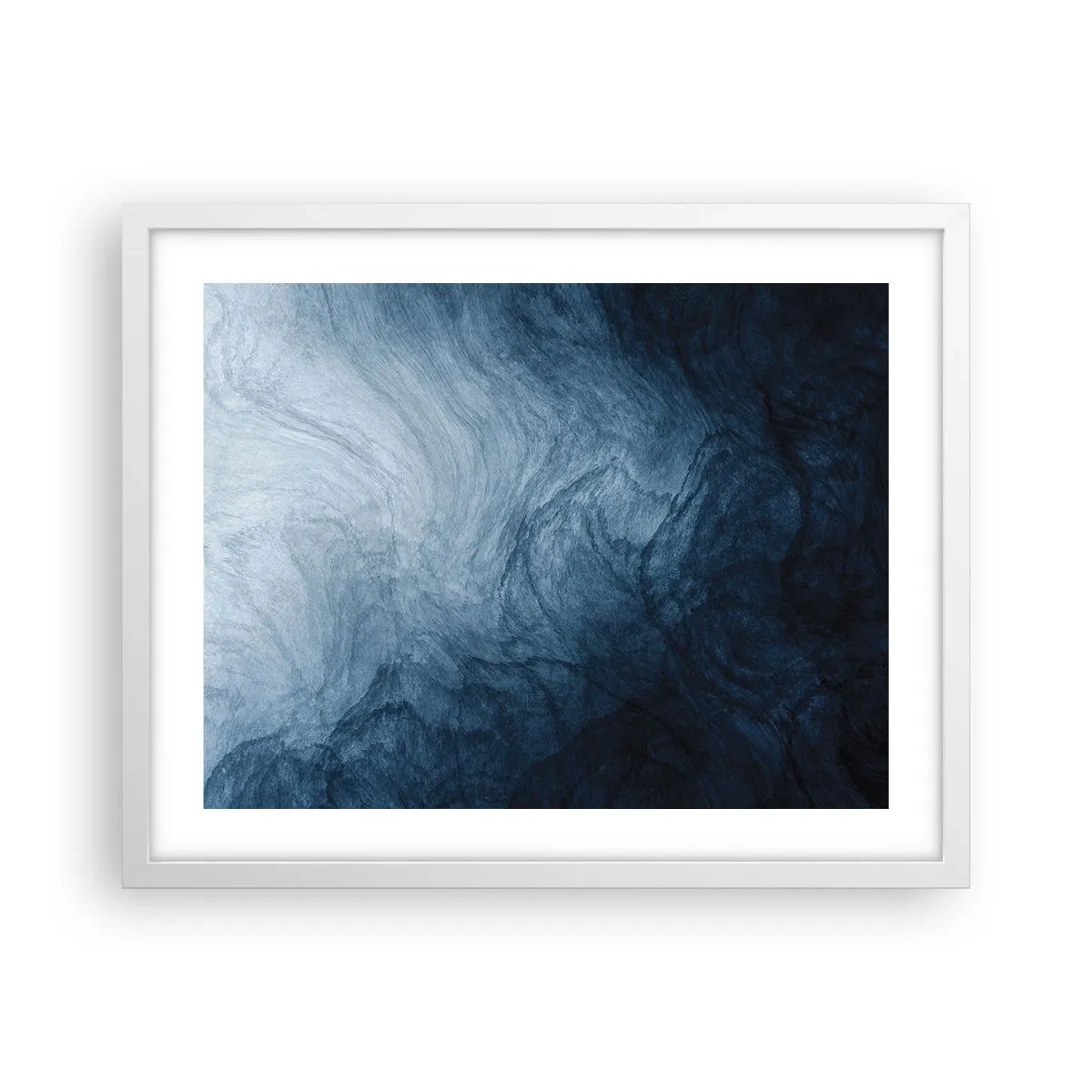 Affiche dans un cadre blanc - Poster - Atteindre en profondeur - 50x40 cm